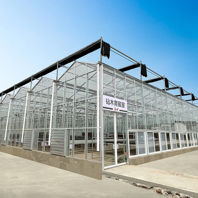 Kualitas  Multi Span Hyroponic Galvanized Float Venlo Greenhouse Glass Agricultural Kits pabrik