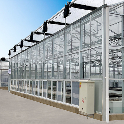 Multi Span Hyroponic Galvanized Float Venlo Greenhouse Glass Kit Pertanian