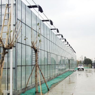 Rumah Kaca Fiber Glass Hidroponik Multi Span Pertanian Untuk Tumbuh Sayuran
