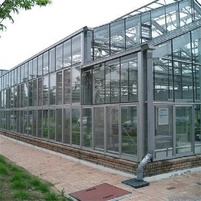 Hot Dip Galvanizing Steel Frame Photovoltaic Solar Venlo Glass Rumah Kaca Multi Span