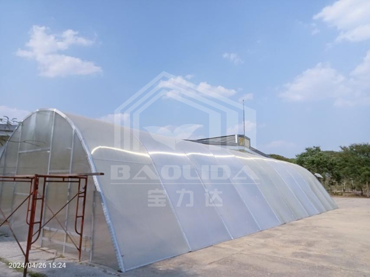 Dryer Polikarbonat yang Terlindungi UV yang Kuat Rumah Kaca dengan Kerangka Baja Galvanis Panas