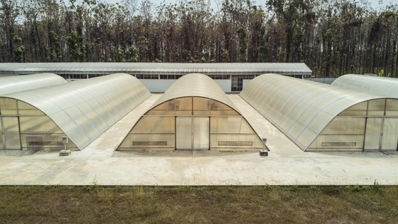 Dryer Solar Polykarbonat yang Dilindungi UV Khusus Rumah Kaca dengan Sistem Shading Di Luar