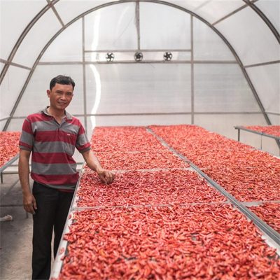 Pengeringan Lingkungan Terkontrol Rumah Kaca Dengan Papan PC Untuk Pengeringan Rumput Dan Buah