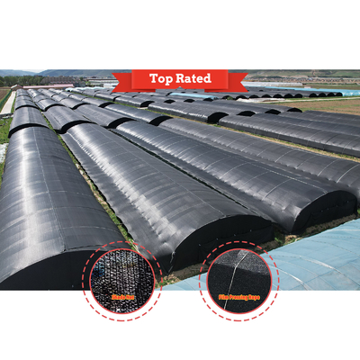 Tinggi sisi 1,2-1,8m dan ruang lengkungan 1-1,5m Jamur Poly Tunnel Greenhouse Dilindungi UV