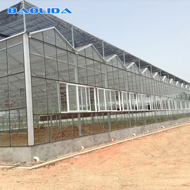 Multi Span Venlo Glass Greenhouse Kapasitas 140mm / H Bersertifikat ISO9001