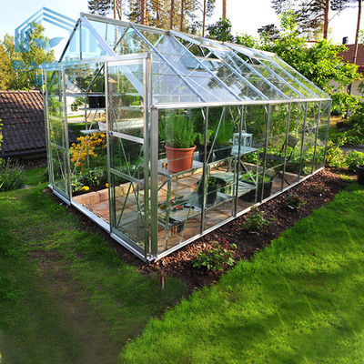 Lembaran Kaca Hortikultura Pint Berukuran Tenda Rumah Kaca Untuk Taman Bunga