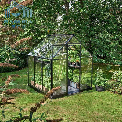 Tenda Rumah Kaca Berukuran Pint Bunga Matahari Hortikultura Dengan Lembaran Kaca