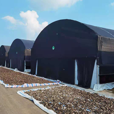 Black Shade Net Tunnel Film Jamur Single Span Rumah Kaca Pertanian